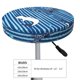 thumbnail image 4 of Disketp Sharks on White Blue Striped Funda Redonda para Taburete, Funda de Cojín para Silla de Bar Suave y Elástica-14 inch, 4 of 7