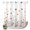 Pink Blue, variant on No Hook Shower Curtain, Blue Flowers Shower Curtains for Bathroom with See Through Top Window, Pink Watercolor Botanical Garden Floral Waterproof & Washable Bath Curtain Extra Long 72"x84"