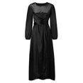 thumbnail image 3 of MesaSe Robe Musulmane pour Femmes Kaftan Arabe Jilbab Abaya Islamique Robe Maxi en Dentelle, 3 of 3