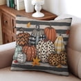 thumbnail image 3 of Happy Halloween Pumpkin Throw Pillow Cases Ghost Boo Pillow Cases Throw Cushion Cover Cushion Cases for Living Room Decor,18x18 Inch (2Pcs), 3 of 6