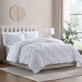 thumbnail image 3 of LammaLoe Twin Comforter Sets, 5 Piece Bed In A Bag Pintuck Bedding Sets, Stone Blue, 3 of 5