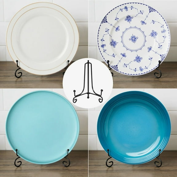 4Pcs 5in Iron Easel Display Stand Plate Holders for Pictures Art Painting Party