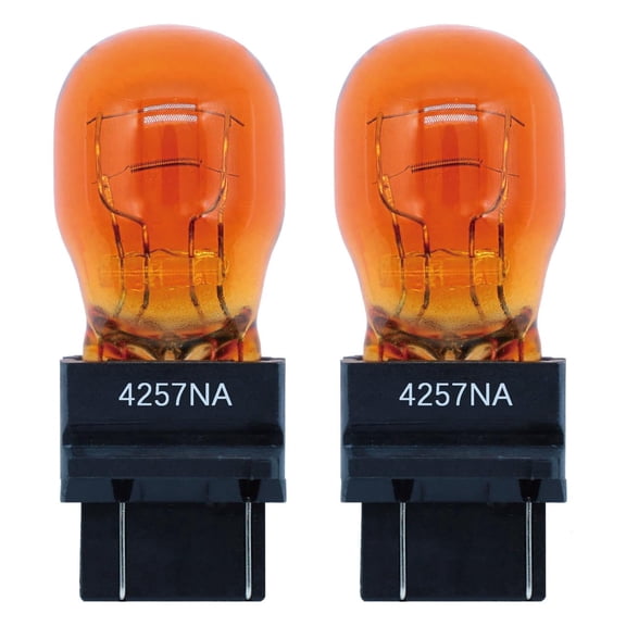 FAXCARS 4257NA Halogen Bulbs 12V Amber OEM Replacement Front Turn Signal Lights, 2-Pack