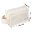 thumbnail image 4 of Unique Bargains Floral Makeup Bag Zipper Flower Cosmetic Pouch Beige, 4 of 7