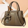 thumbnail image 2 of Stylago Women's Purses and Handbags Multiple Compartments Crossbody Tote Bags Leather Top Handle Satchel with Bow Pendant Brown, 2 of 6