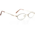 thumbnail image 2 of Womens Optical Eyewear - Oval Shape, Titanium Full Rim, Shiny Gold Harvest, 2 of 4