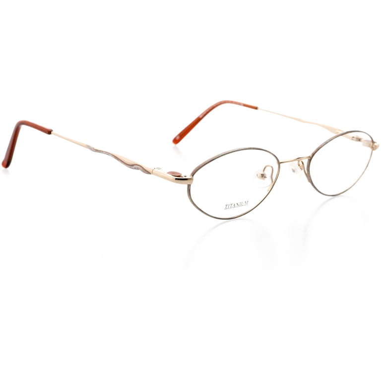 Organix Titanium 866 gold full rim eyeglasses frame 47-20-140 oval women glasses Womens Optical Eyewear - Oval Shape, Titanium Full Rim  main image 4