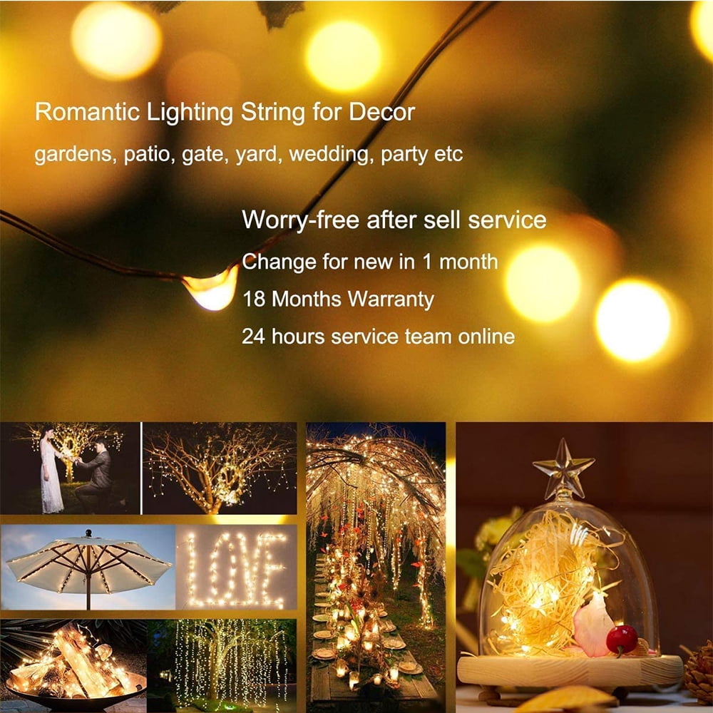 LED Solar Power String, Colorful/White/Warm, Fairy Lights, Garden Outdoor Party Christmas Lamp