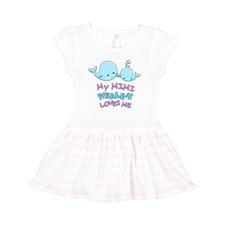 

Inktastic My Mimi Whale-y Loves Me Gift Toddler Girl Dress