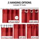 thumbnail image 3 of Cortinas MIULEE de lino rojo, 213 cm de longitud, 2 paneles, dormitorio y sala de estar, 3 of 7