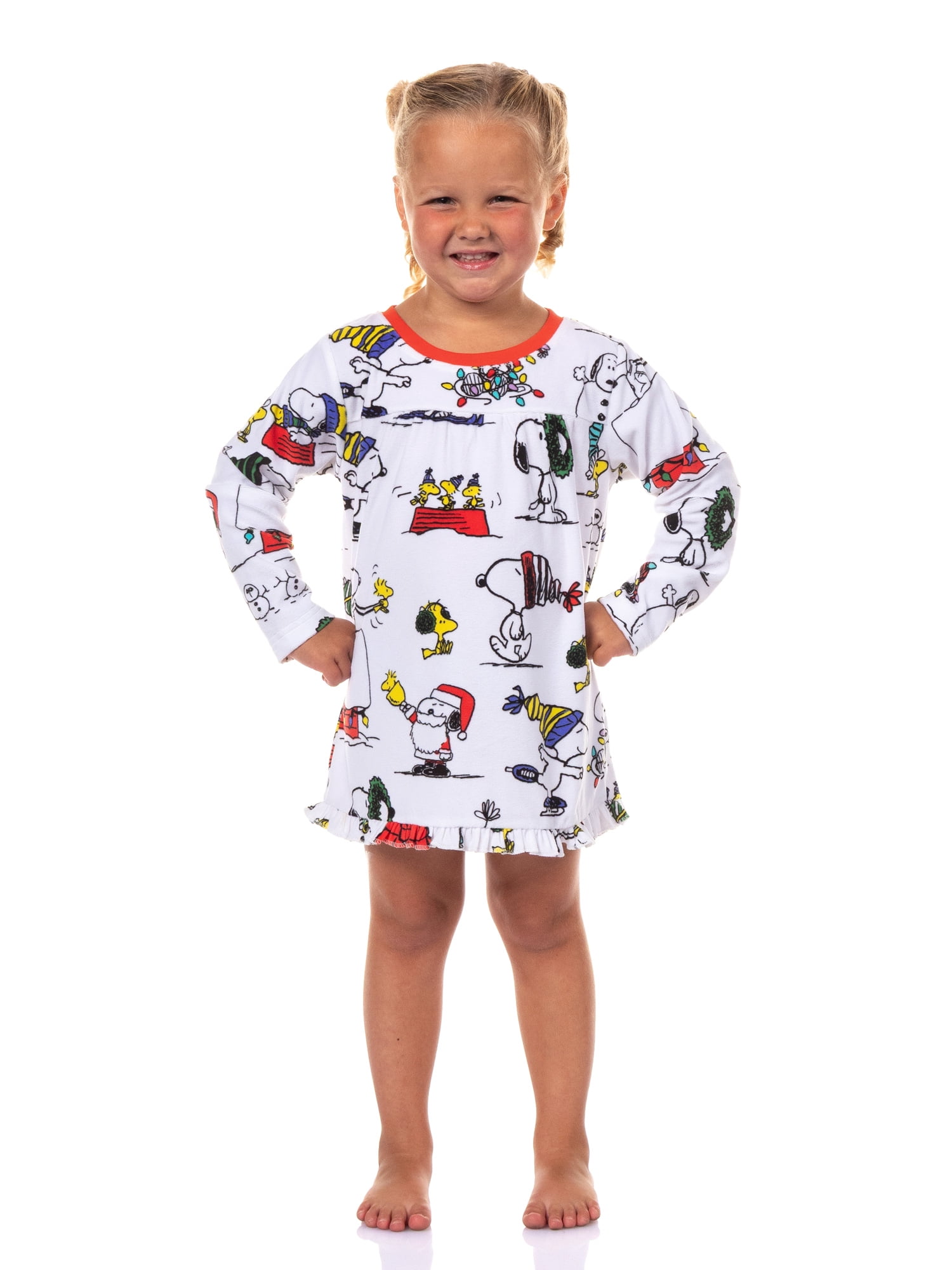 Peanuts Snoopy Toddler Girls Matching Family Pajama Nightgown, 1-Piece, Sizes 2T-5T