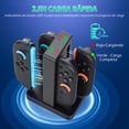 thumbnail image 2 of YUOY Cargador para Nintendo Switch 2 Joy-Con – Cargador de controladores Switch 4 en 1 con indicadores LED y alarma de zumbador, 2 of 6