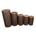 thumbnail image 2 of Kuntesetty 5 Pieces Cylinder Pedestal Covers Cylinder Stand Covers Elegant Cylinder Wood Grain, 2 of 9