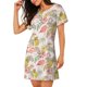 thumbnail image 2 of Easygdp Tropical Flamingo Pineapple Camisón de manga corta para mujer, informal, estampado, 2 of 6