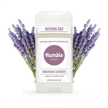 Humble Brands Vegan & Sensitive Skin Baking Soda Free Deodorant, Mountain Lavender, 2.5oz