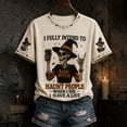 thumbnail image 2 of Clossjun Women's Vintage Halloween Shirts Skeleton Print Short Sleeve Fall Wear T-Shirts for Party Streetwear 3XL, 2 of 5