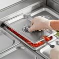 thumbnail image 2 of Soro Essentials- 1/4 Size Stainless Steel Notched Steam Table Pan Cover with Handle- Fits Quarter Size Steam Table Pan Hotel Pan Cover Commercial Food Pan Lid for Steam Table Food Pan Buffet Pan, 2 of 6