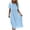 Light Blue, variant on Gubotare Summer Dresses for Women Fashion Boho Hollow Out Trim Short Sleeve Maxi Dress Comfy Breathable A Line Long Dresses (Black,S)