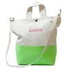 Personalized Kiwi Color Dipped Canvas Tote