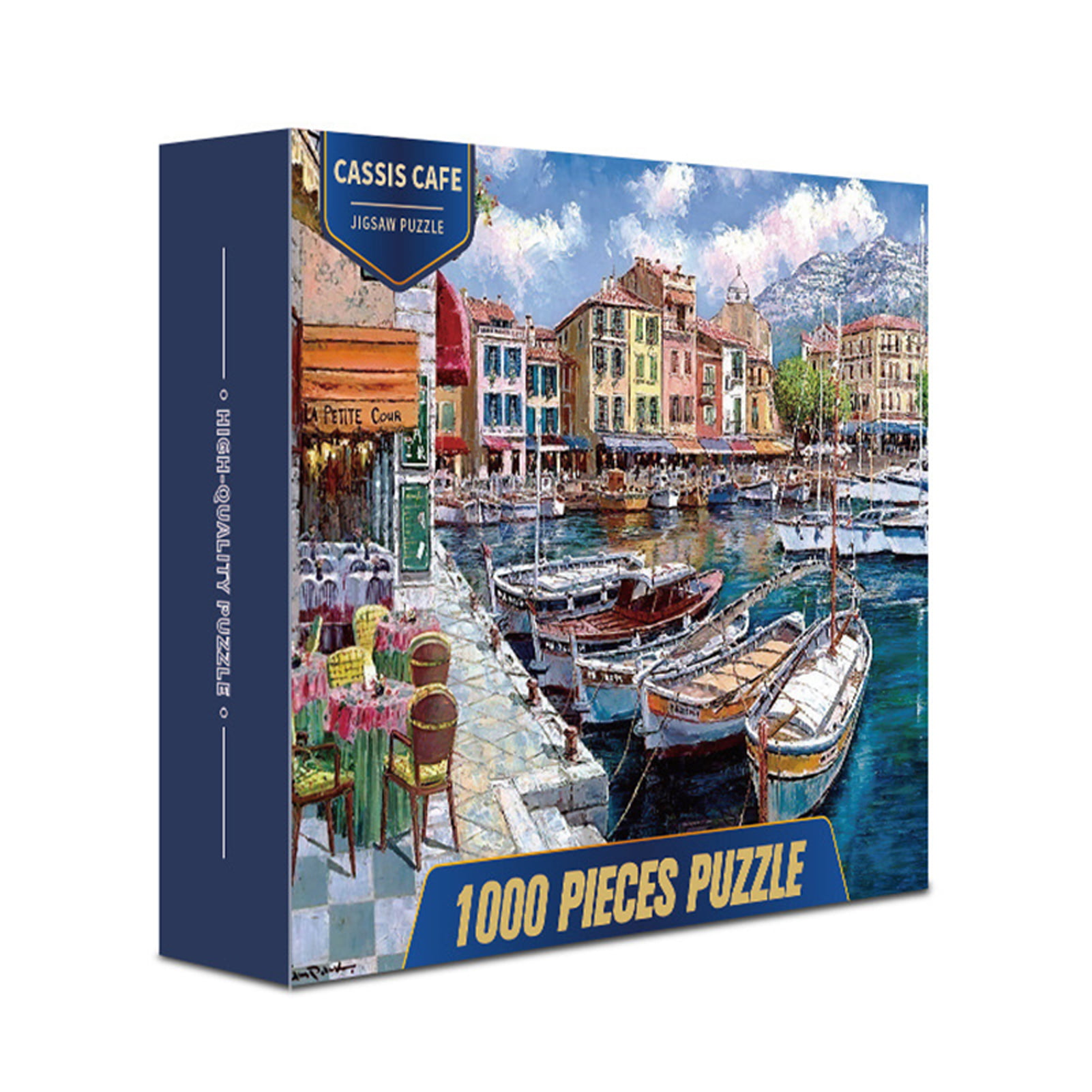 Jigsaw Puzzle 1000 Pieces Mediterranean Harbor Puzzle for Adults Teens Stress Relief Toys with 1000 Piece Puzzles for Family Game Gift Home Decor 