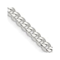 thumbnail image 4 of Diamond2Deal 925 Sterling Silver 3.5mm Curb Chain Necklace for Women 22", 4 of 6