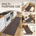 thumbnail image 5 of Kitchen Rugs and Mat Non Slip Washable, Super Absorbent Kitchen Mats for Floor with Rubber Backing, Soft Braided Standing Sink Mat, Anti Fatigue Kitchen Runner Rug Easy to Clean, Dark Brown 17"x30", 5 of 8