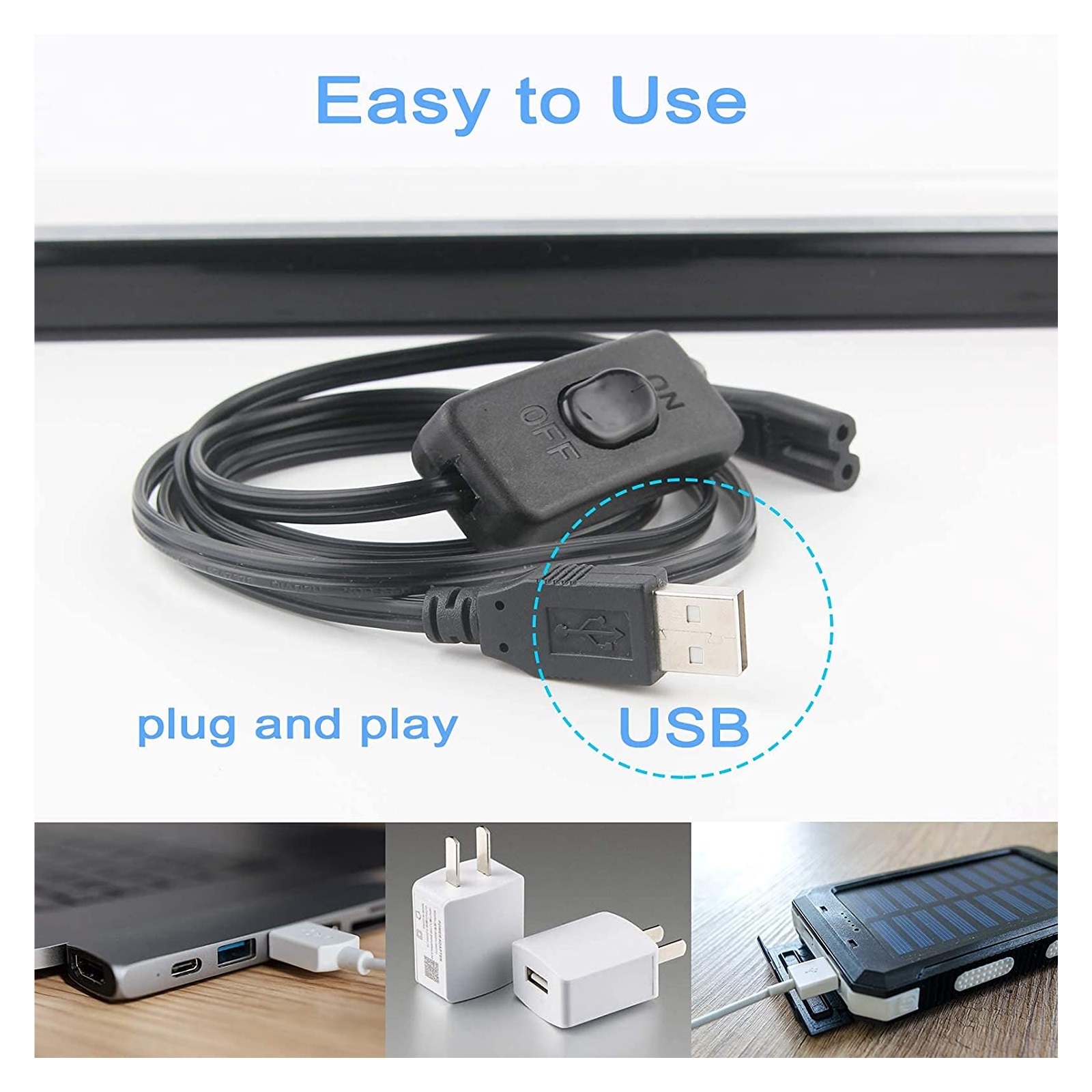 UV Black Light Tube USB Port LED Black Purple Light KTV Bar Dj For Fluorescen Glow Dark Party Stage Blacklight Birthday 10W