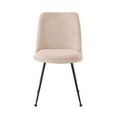 thumbnail image 4 of Porthos Home Soren Dining Chairs Set of 2 in Stylish Fabric Upholstery, Armless Shell Back Design and Durable Powder Coated Steel Legs and Floor Protectors, for Dining Rooms and Kitchens of All Sizes, 4 of 6
