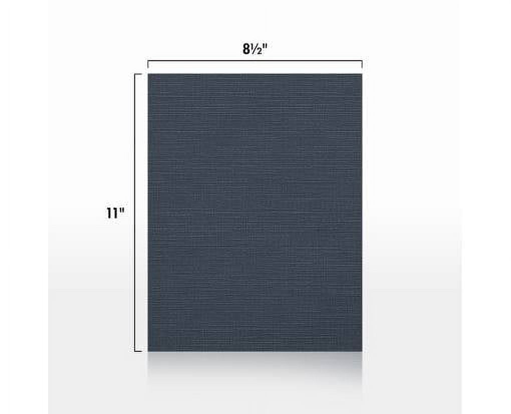JAM Paper 8 1/2 x 11 Cardstock, 100lb, Nautical Blue Linen, 50/Pack