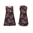 thumbnail image 7 of Yiaed Orchids Flowers Print Women's Sleeveless Dress, Loose Fit Summer Dress, Casual Sleeveless Dress for Women, 7 of 7