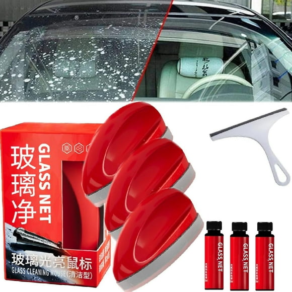 2024 New Windshield Cleaner, Powerful Glass Oil Film Remover, Glass Cool Windshield Cleaner, Auto Glass Oil Film Cleaner, Windshield Oil Film Remover, Glass Cleaning Mouse (3PCS)