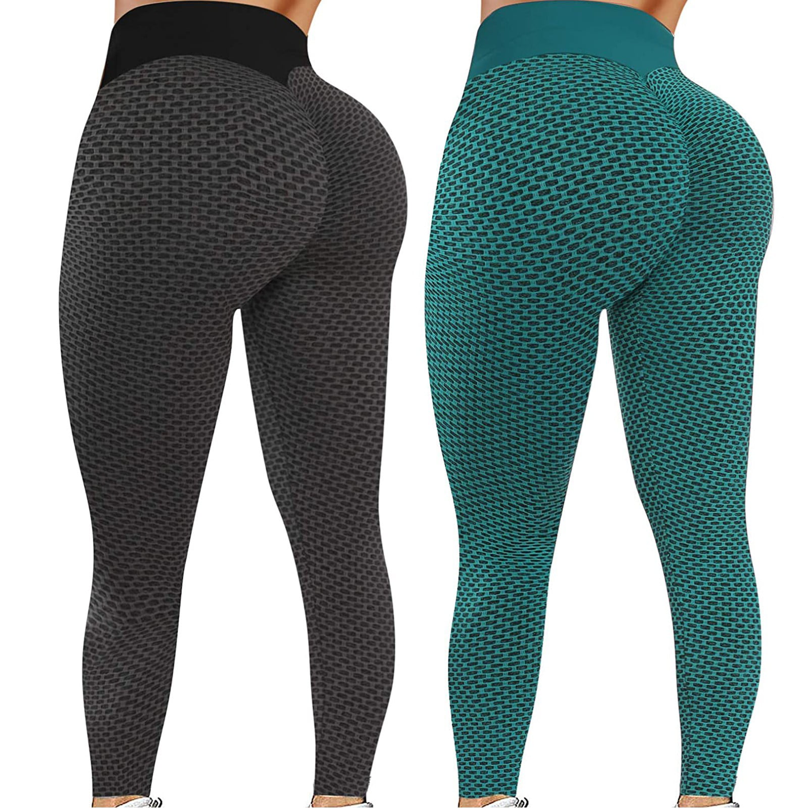 Aimik 2PC Womens High Waist Tiktok Butt Leggings Athletic Runing Yoga Pants  Solid Sweatpants Quick Dry Gym Workout Trouser Exercise Fitnesss -  Walmart.com