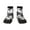 3 Black, variant on Black And White Sheeps Pattern Quarter Crew Socks,Toe Seamed Ankle Socks,Cotton Cushioned Breathable Athletic Crew Sports Socks