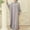 Grey, variant on Women's Muslim Robe Bat Sleeve Long Round Neck Loose Temperament Prayer Clothing