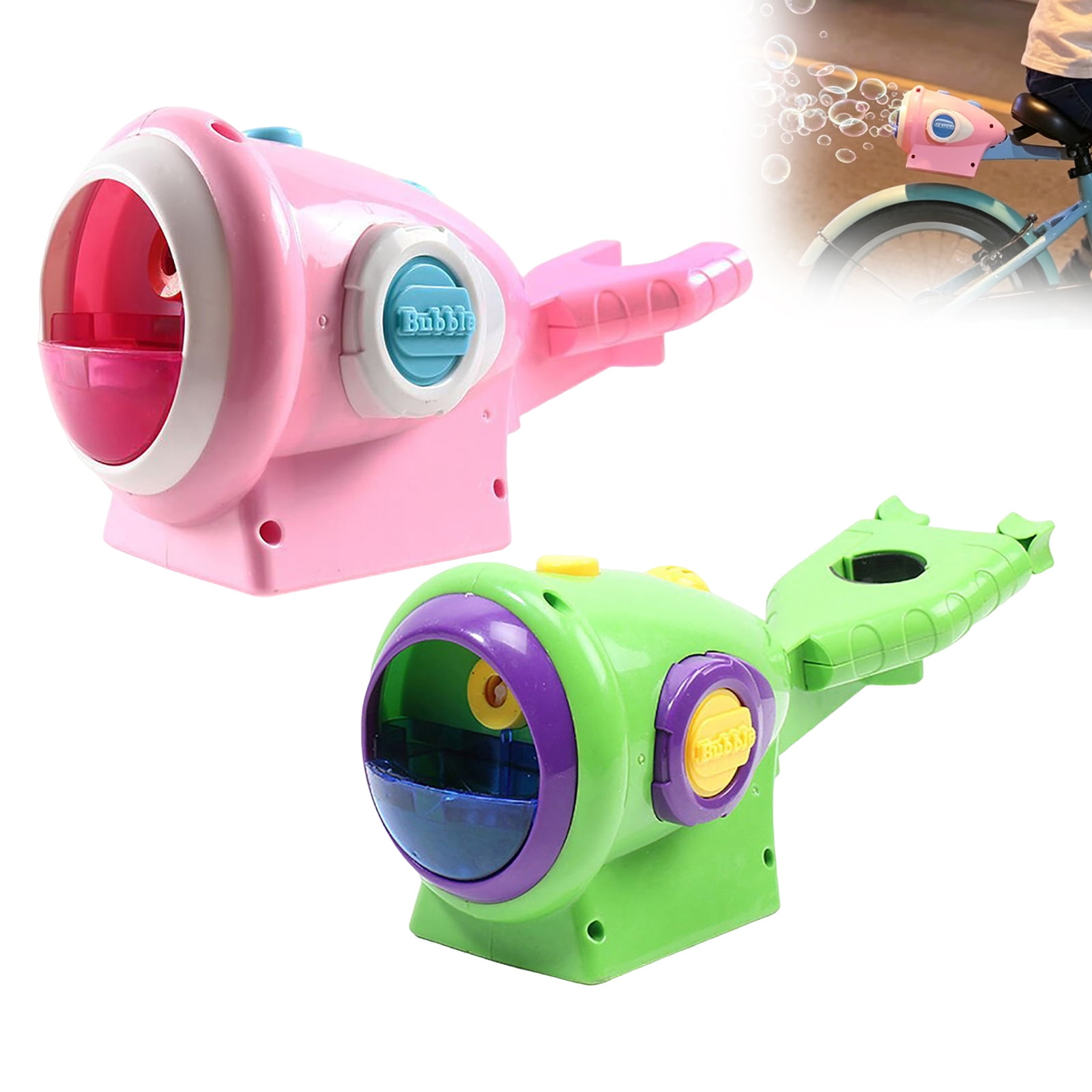 Bubbles for Kids, Automatic Bubble Maker for Bikes, Portable Lightweight Bubble Blower Machine with Bright Colors, Hands-Free Fun for Outdoor Bike Rides Festivals & Family Parties