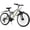 Grey, variant on QARSWA 24 in Mountain Bike, 21 Speed Full Suspension Bicycle with Dual Fenders and Adjustable Saddle for Teens and Adults