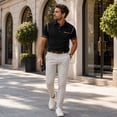 thumbnail image 3 of AZoiNM Men's Premium Heavyweight Short Sleeve Polo T-Shirt with Pocket, 3 of 12
