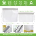 thumbnail image 3 of Paquete de 10 bolsas reutilizables para sándwich, aptas para lavaplatos, bolsas reutilizables de cuarto de galón, bolsas de almacenamiento de alimentos extra gruesas a prueba de fugas, 3 of 4