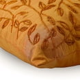 thumbnail image 2 of Custom Cushion Cover, Pillowcase&nbsp;With Zipper, Designer Orange Shams, Beaded Leaf Tropical Theme Pillow Shams, 24x24 inch (60x60 cm) Pillow Shams, Square Silk Pillow Sham - Citrus, 2 of 3