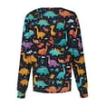 thumbnail image 3 of Hearthz Snap Front Womens Scrub Jacket Stretchy Long Sleeve Animals Pattern Nursing Tops Working Uniforms Scrubs for Women Tops with Pocket, 3 of 4