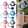 thumbnail image 2 of QHUDLV Silicone Penguin Straw Cover for Cup, Suitable for 8-10 mm diameter Straw Cover,Valentines Day Straw Covers , Birthday Gifts Penguin Straw Cover for 40 Penguin Straw Toppers, 2 of 9