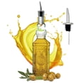 thumbnail image 4 of Couronne Co. Embossed Recycled Glass Cooking Oil Bottle with Pour Spout, Olive Oil Dispenser Bottle for Kitchen - Clear, 4 of 9