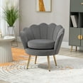 thumbnail image 2 of HOMCOM Modern Accent Chair Velvet Fabric Leisure Club Chair with Gold Legs, 2 of 10