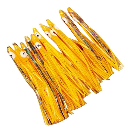 10Pcs Squids Skirts Baits Trolling Fishing Lure Saltwater Fishing Tackle