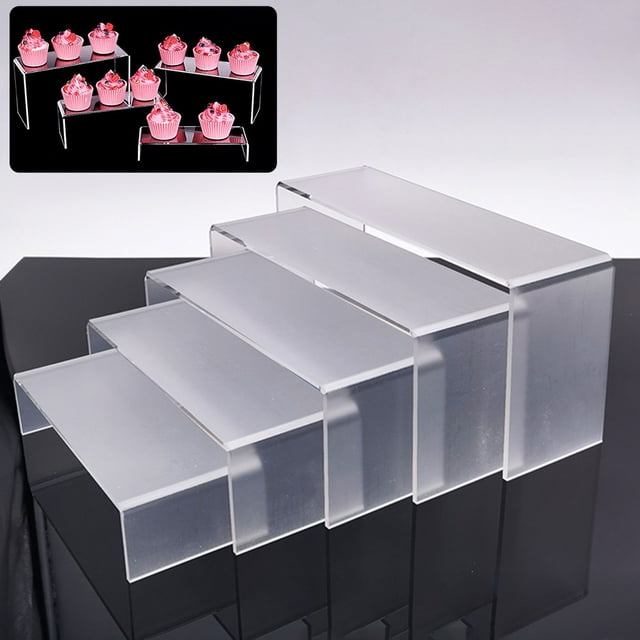 Ruibeauty 5Pcs/Set 4mm Acrylic Display Stand Jewelry Showcase Storage Rack Shelf Holder