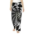 thumbnail image 2 of Kdxio Women's Comfy Stretch 3D Vortex IllusionPrint Drawstring Pajama Pants-Large, 2 of 9