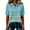 Green, variant on JULMCOMO Polo Shirts for Women Floral Print Collared Short Sleeve Button Loose Fit Trendy Golf Shirts Daily Comfy Casual Blouses Black L
