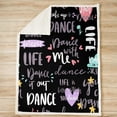 thumbnail image 3 of Hippie Graffiti Fuzzy Sherpa Blanket Dance Life Fleece Throw Blanket Soft Cozy Fluffy Plush Blanket for Girls 30"x40", 3 of 6