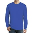 thumbnail image 4 of Gildan Heavy Cotton Long Sleeve T-Shirt for Men - long sleeve shirts for men cotton - Bulk Tee | 100% Cotton | Royal | Size XL - Pack Of 6, 4 of 5