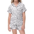 thumbnail image 1 of Luvoko Ensemble de Pyjama à Manches Courtes pour Enfants Filles Imprimé Animaux, 1 of 3